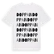 White t-shirt med Doppan ordlek t-shirt