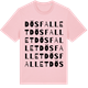 Pink Cotton t-shirt med Dösfallet ordlek t-shirt