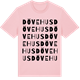 Pink Cotton t-shirt med Dövehus ordlek t-shirt