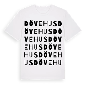 Dövehus ordlek t-shirt – ekologisk bomull t-shirt från Pinshirt