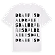 White t-shirt med Drabbisdal ordlek t-shirt