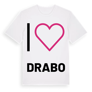Jag älskar Drabo t-shirt stort tryck – ekologisk bomull t-shirt från PinShirt