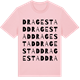 Pink Cotton t-shirt med Dragestad ordlek t-shirt