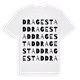 White t-shirt med Dragestad ordlek t-shirt