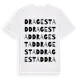 White t-shirt med Dragestad ordlek t-shirt
