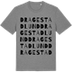 Mid Heather Gray t-shirt med Dragestadlund ordlek t-shirt