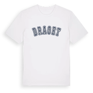 Draget college t-shirt – ekologisk bomull t-shirt från Pinshirt