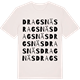 Vintage White t-shirt med Dragsnäs ordlek t-shirt