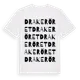 White t-shirt med Drakeröret ordlek t-shirt