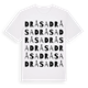 White t-shirt med Dråsa ordlek t-shirt