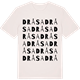 Vintage White t-shirt med Dråsa ordlek t-shirt