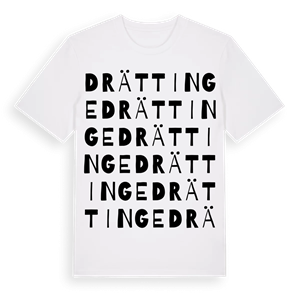 Drättinge ordlek t-shirt – ekologisk bomull t-shirt från PinShirt