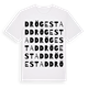 White t-shirt med Drögestad ordlek t-shirt