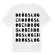 White t-shirt med Drögskogen ordlek t-shirt