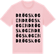 Pink Cotton t-shirt med Drögskogen ordlek t-shirt