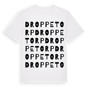 Droppetorp ordlek t-shirt – ekologisk bomull t-shirt från Pinshirt