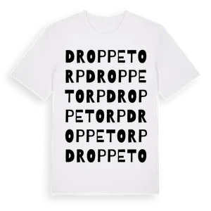 Droppetorp ordlek t-shirt – ekologisk bomull t-shirt från Pinshirt