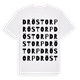 White t-shirt med Dröstorp ordlek t-shirt