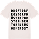 Vintage White t-shirt med Dröstorp ordlek t-shirt