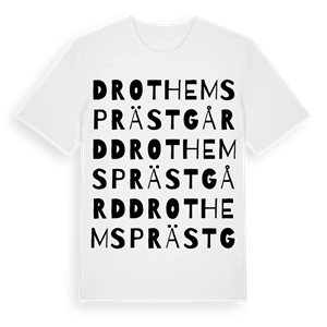 Drothems prästgård ordlek t-shirt – ekologisk bomull t-shirt från Pinshirt