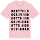 Pink Cotton t-shirt med Drottninggruvan ordlek t-shirt
