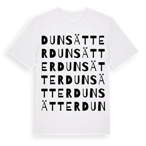 Dunsätter ordlek t-shirt – ekologisk bomull t-shirt från Pinshirt