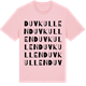 Pink Cotton t-shirt med Duvkullen ordlek t-shirt