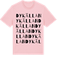 Pink Cotton t-shirt med Dykällan ordlek t-shirt