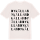 Vintage White t-shirt med Dykällan ordlek t-shirt