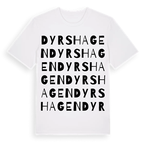 Dyrshagen ordlek t-shirt – ekologisk bomull t-shirt från Pinshirt