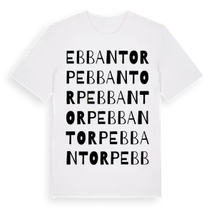 Ebbantorp ordlek t-shirt – ekologisk bomull t-shirt från Pinshirt