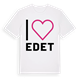 White t-shirt med Jag älskar Edet t-shirt stort tryck