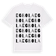 White t-shirt med Egbola ordlek t-shirt