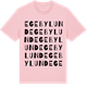 Pink Cotton t-shirt med Egebylund ordlek t-shirt
