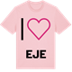 Pink Cotton t-shirt med Jag älskar Eje t-shirt stort tryck