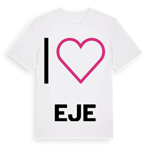 Jag älskar Eje t-shirt stort tryck – ekologisk bomull t-shirt från Pinshirt