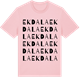 Pink Cotton t-shirt med Ekdala ordlek t-shirt