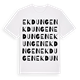 White t-shirt med Ekdungen ordlek t-shirt
