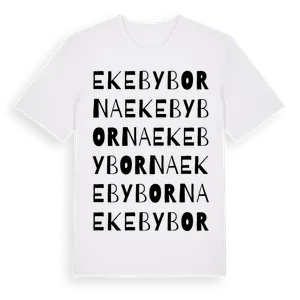 Ekebyborna ordlek t-shirt – ekologisk bomull t-shirt från Pinshirt