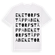 White t-shirt med Eketorpstäppan ordlek t-shirt