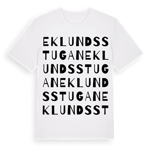 Eklundsstugan ordlek t-shirt – ekologisk bomull t-shirt från Pinshirt