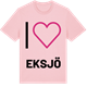 Pink Cotton t-shirt med Jag älskar Eksjö t-shirt stort tryck