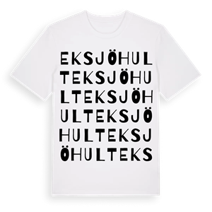 Eksjöhult ordlek t-shirt – ekologisk bomull t-shirt från Pinshirt