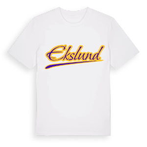 Ekslund baseball t-shirt – ekologisk bomull t-shirt från Pinshirt