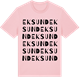Pink Cotton t-shirt med Eksund ordlek t-shirt