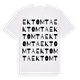 White t-shirt med Ektomta ordlek t-shirt
