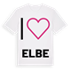 Jag älskar Elbe t-shirt stort tryck