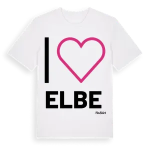 Jag älskar Elbe t-shirt stort tryck – ekologisk bomull t-shirt från Pinshirt