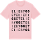 Pink Cotton t-shirt med Eliebygget ordlek t-shirt