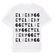 White t-shirt med Eliebygget ordlek t-shirt